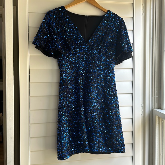 Blue SHEIN Sequin Dress - Picture 2 of 7